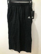 adidas Girls Size M Black Heather Transition Culotte Pants $35 NWT #AK4571