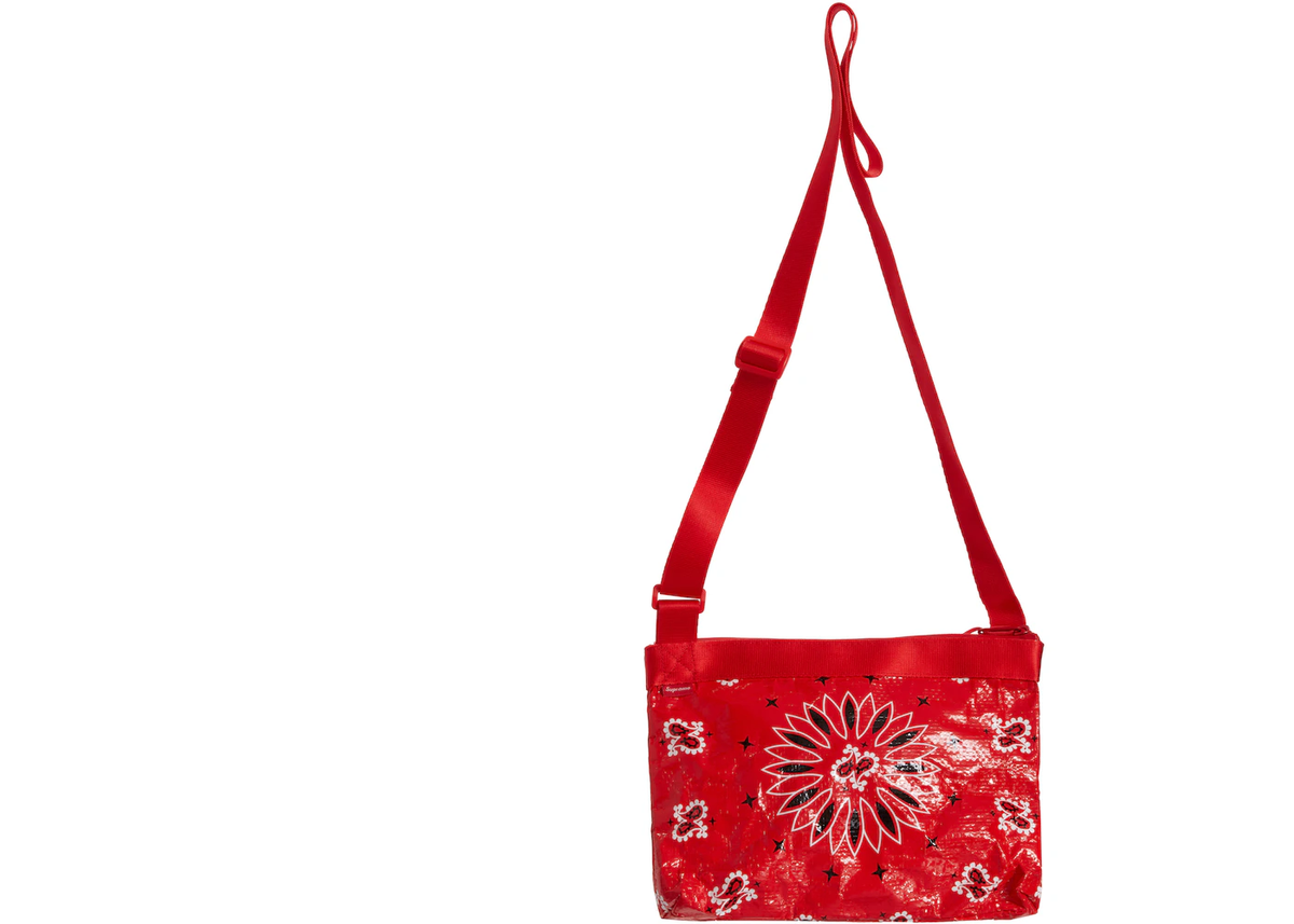 Supreme Bandana Tarp Side Bag Red Unisex SS21 New | eBay
