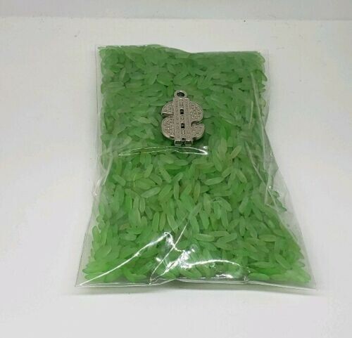 AMULETO E ISTRUZIONI RISO VERDE FORTUNA ATTRAE DENARO/FORTUNE RICE INCL. - Foto 3 di 3