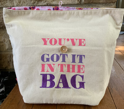 Benefit Cosmetics Beauty Bag, Makeup Bag Stitched Pink Purple