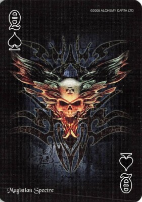 Alchemy Gothic Magistian Spectre 2008 Single Playing Card Queen of Spades