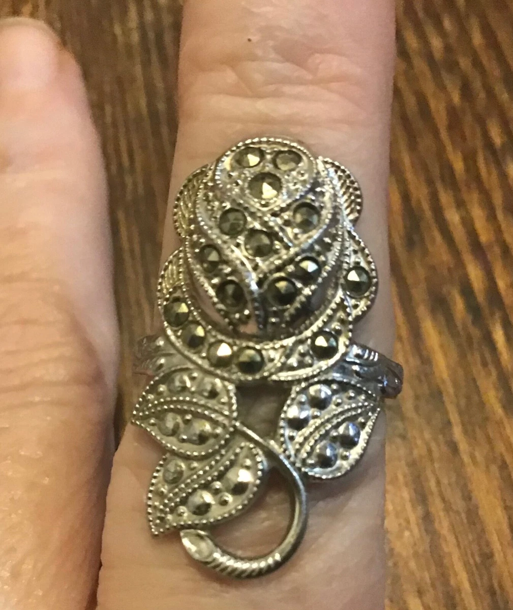 Marcasite shop rose ring