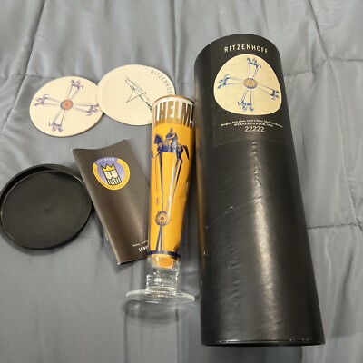 RITZENHOFF 1996 Collectible Beer Glass-#22222 in series-Werner Pawlok - coasters