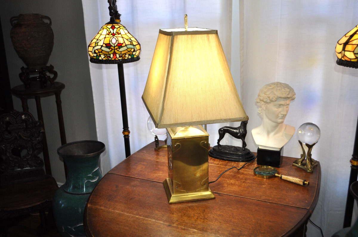 未使用保管品 WILDWOOD LAMP 高級 テーブルランプB「MO9161」 Vintage MCM Wildwood LampHolder Heavy Brass Table Lamp 2