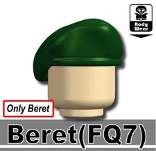 Green Beret BQ7 Army beret hat military compatible with toy brick minifigure