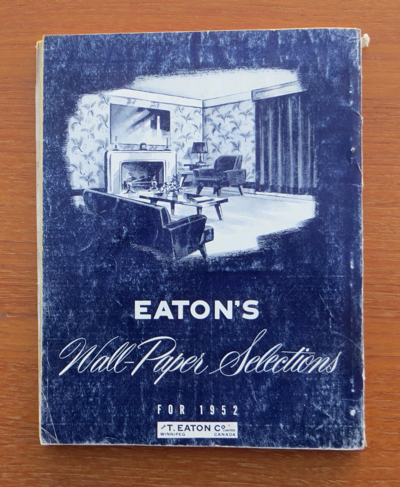 RARE VINTAGE MCM 1952 EATON'S of CANADA WALLPAPER SAMPLE BOOK REAL