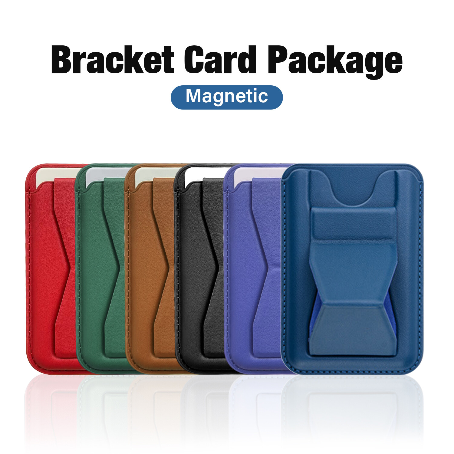 Leather Wallet Card Holder Stand MagSafe Pouch Case For iPhone