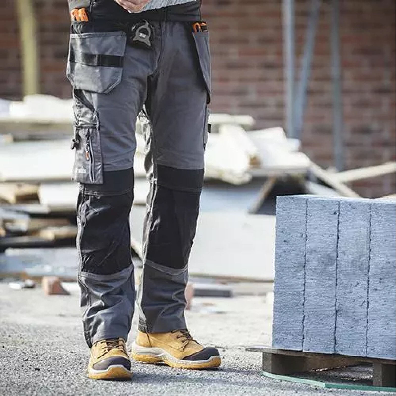 Scruffs Trade Holster Work Trousers with Stretch Panels - Graphite 