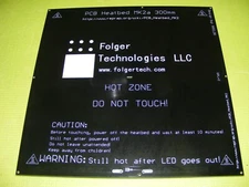 x2 MK2a BLACK SQUARE FIBERGLASS PCB 12V 300MMX2MM HEATED HOT BED 3D PRINTER USA 
