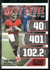 2021 Score #NL1 Tom Brady Next Level Stats Gold
