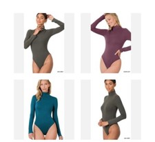 Women s Soft Long Sleeve Mock Neck Bodysuit - Brand New