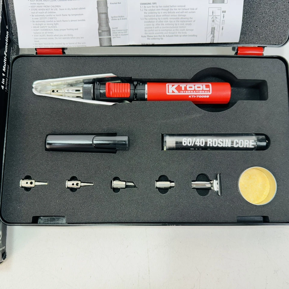 K TOOL INTERNATIONAL KTI-70059 Multi-Function Butane Solder Kit, 25-80 Watt - Image 2 of 4