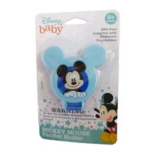 Blue Baby Boy Pacifier Holder Disney Mickey Mouse Infant New Born Shower Gift 0 