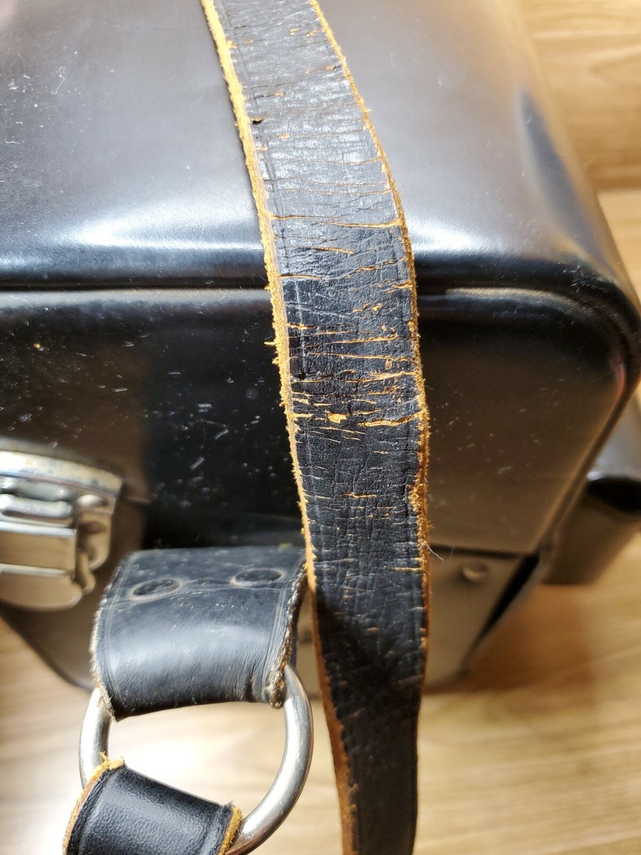 Vintage Nikon Camera Case FB-5 Hard Shell Black Leather Vintage Nikon Camera Case FB-5 Hard Shell Black Leather