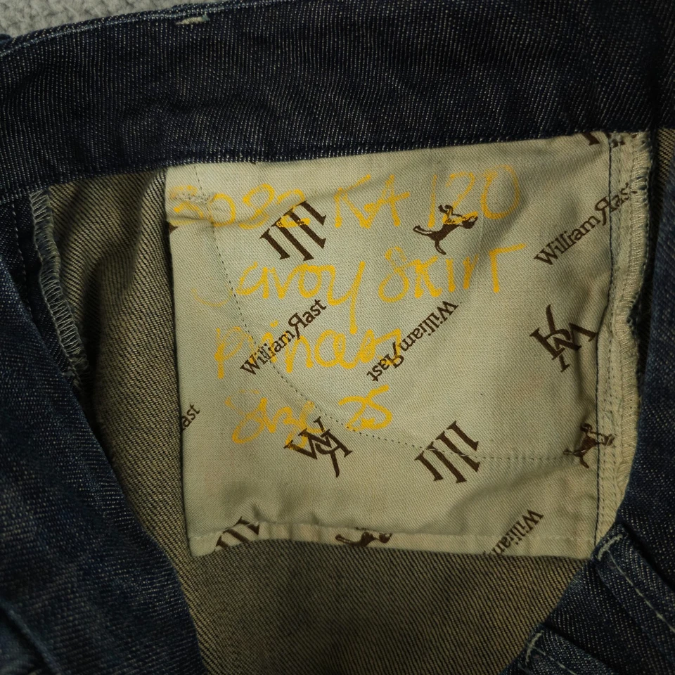 Falda Jean William Rast 25 Azul Denim Princesa Salado Algodón Cónico Hasta la Rodilla Foto 4 de 4