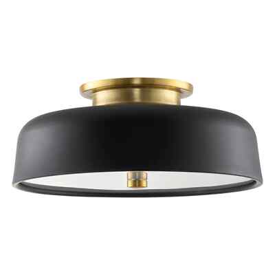 Kira Home Gianna 12'' 2-Light Modern Semi Flush Mount Close to Ceiling Light + Do