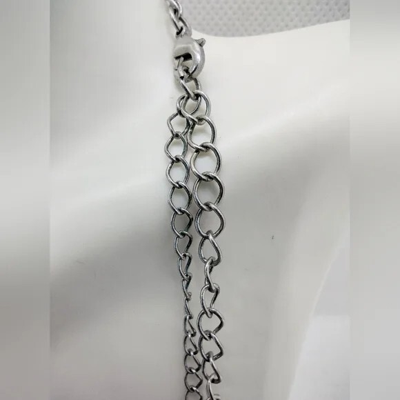 Black Statement Necklace • Large Geometric Facete… - image 6