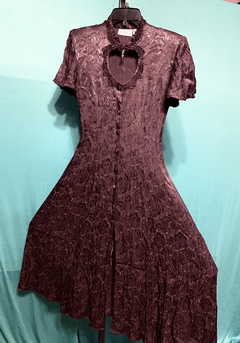 Vintage Jody California 1930s Style Brocade Keyhole Maxi Corset