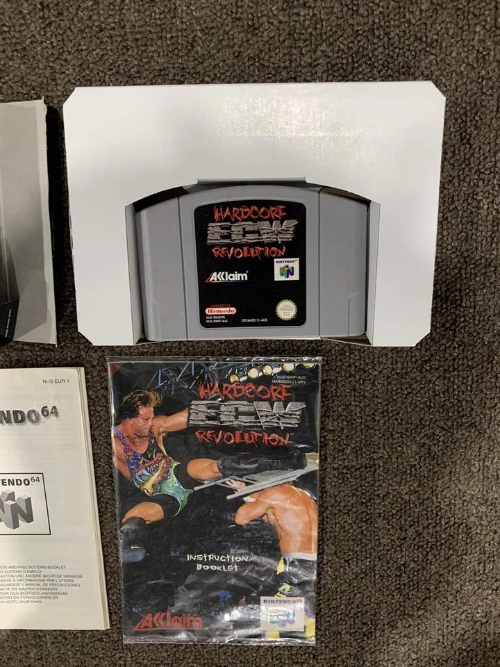 ECW Hardcore Revolution Wrestling - Nintendo 64 N64 Rare Aus Pal Box - Image 2 of 4