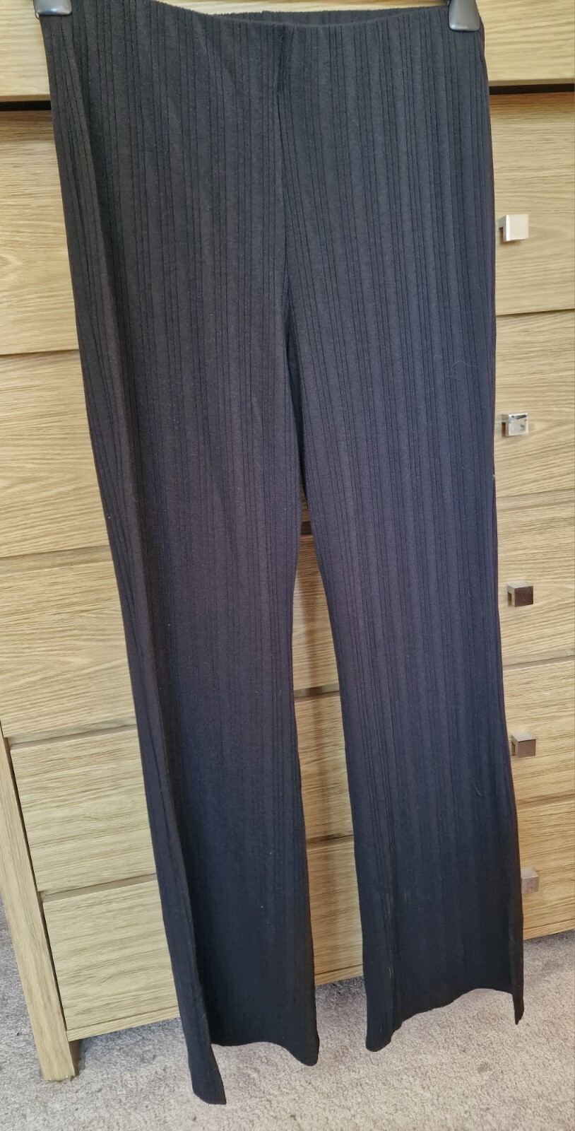 Black Loose Fit Trousers by Papaya in Size 16