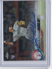 2018 Topps Chrome Ronald Herrera AUTO ROOKIE RANGERS