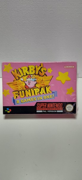 Kirby's Fun Pak super nintendo snes ukv precintado new sealed
