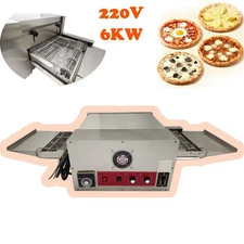 12" Countertop Chain-type Electric Straight Tube Conveyor Pizza Oven 220V 1PH
