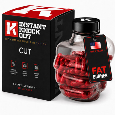 Instant Knockout Cut - #1 Thermogenic Fat Burner for Men & Women - 120 Capsules
