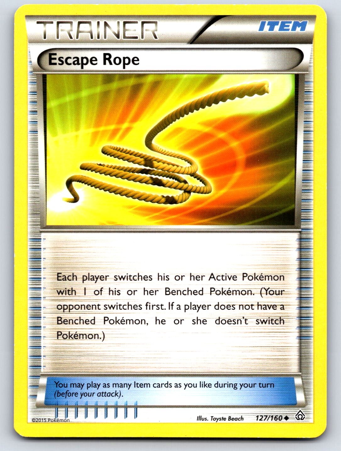Escape Rope 127/160 Uncommon Primal Clash LP Pokemon TCG