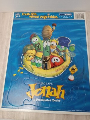Veggie Tales vintage Tray Puzzle Jonah A VeggieTales Movie Big