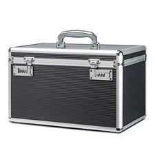 HEWEI WORKS Large capacity Locking Box  Lockable Box with Portable Storage Cas...