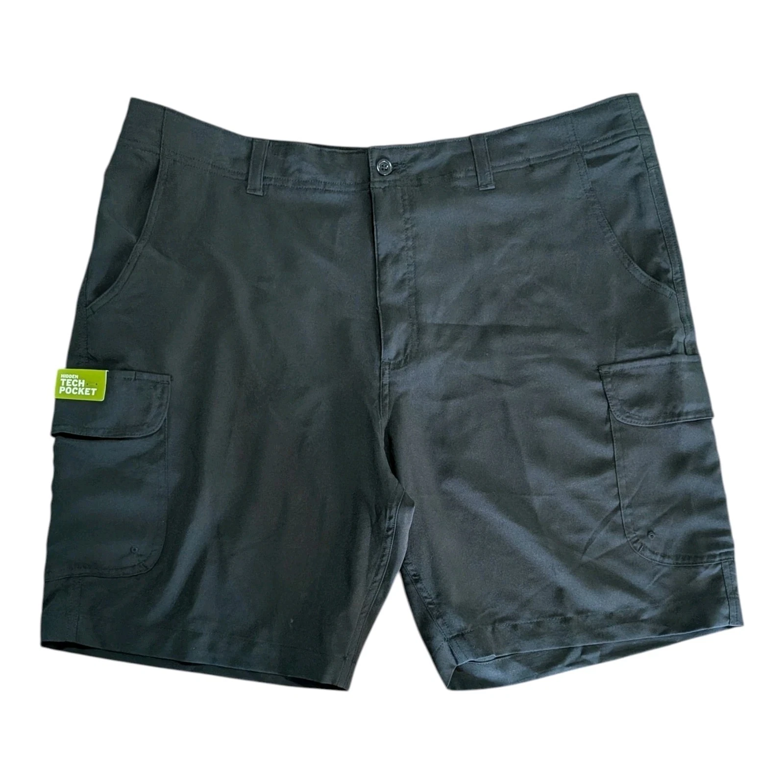 Savane Hybrid Cargo Shorts Men’s 38W Black 4-Way Stretch Tech Pocket Wicking New