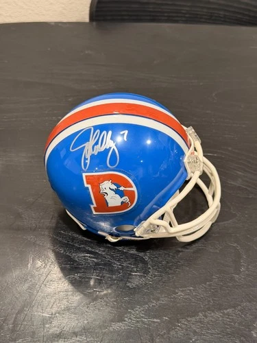 John Elway Signed Mini Helmet with COA