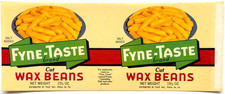 1950s Fyne Taste Wax Beans Label Unused NOS Vintage Tulip Inc Philadelphia
