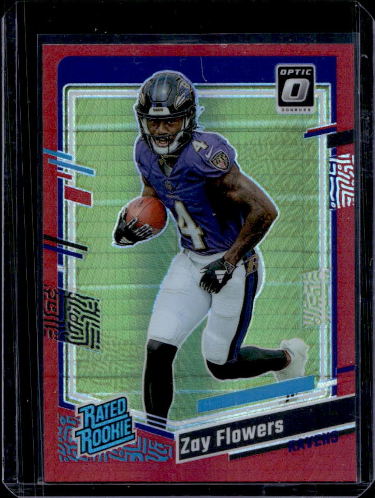 2023 Panini Donruss Optic Zay Flowers Red Hyper Prizm RC Rated Rookie #210