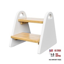 White Wooden Toddler Step Stool for Kids - Potty Training - Toddler Step Stool