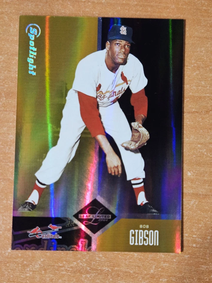 2004 Leaf Limited Gold Spotlight Bob Gibson Card #204 #08/25 - Image 2 of 4