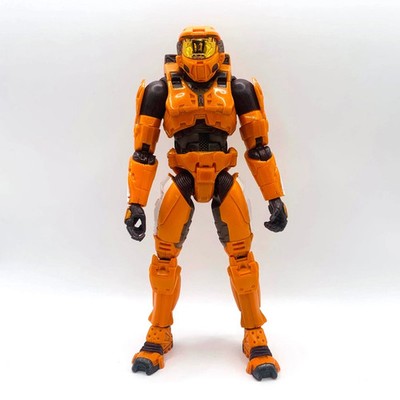 Halo 2 Orange White Spartan 8'' Action Figure Joyride Studios Slayer READ DESC.