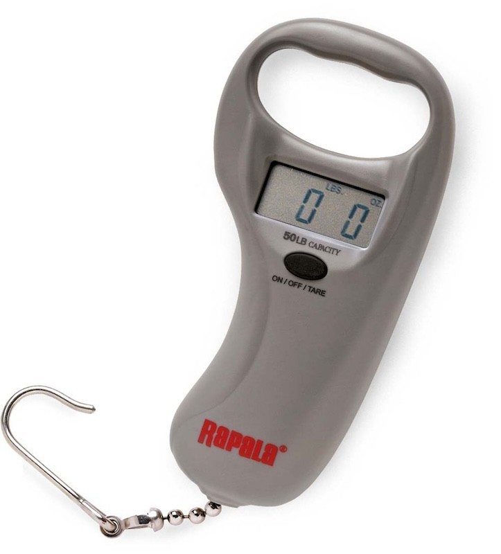 Pèse-Poisson Digital Rapala 25kg Noir avec Écran LCD et Poignée Ergonomique