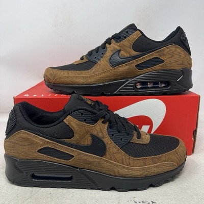 Nike Air Max 90 Premium Light British Tan Velvet Brown Mens 9.5 NoLid IQ0283-281