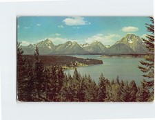 Postcard Grand Tetons  Jackson Lake Wyoming USA