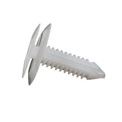 10x Weiß 8mm Loch Tür Niete Steckclip Gefüttert Abdeckung Widerhaken Weihnachtsbaum
