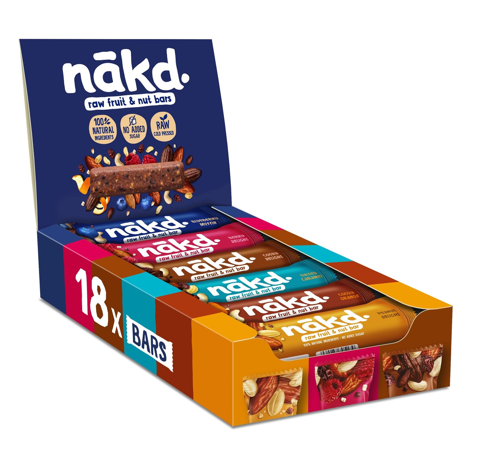 Nakd Fruit & Nut Bar Variety Pack - Vegan - Healthy Snack - Gluten Free - 35g...