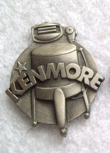 Vintage Kenmore Fine Pewter Advertising Old Washing Machine Refrigerator Magnet