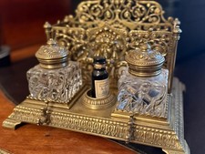 William Tonks &son Double Inkwell Desk Set
