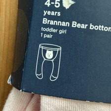 NWT Gap Light Pink Brannan Bear Bottom Tights Toddler Girl 4-5Y, 75 Cotton