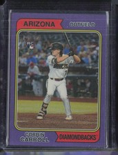 2023 Topps Heritage Chrome Purple Refractor #209 Corbin Carroll RC Rookie 