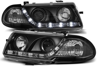 Headlights for Opel Astra F 1994 1995 1996 1997 VR-1456 Headlamps Daylight Black