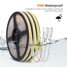 12V 24V COB LED Strip Light IP68 Waterproof Flexible High Density Lamp Lighting