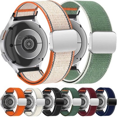 For Amazfit Bip 6 5 U S GTR GTS 2 2e 3 4 Mini Nylon Magnetic Watch Band Strap